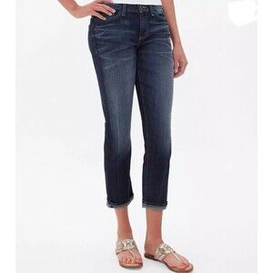 BKE Women's Addison Cropped Skinny Blue Denim Jeans Size 25